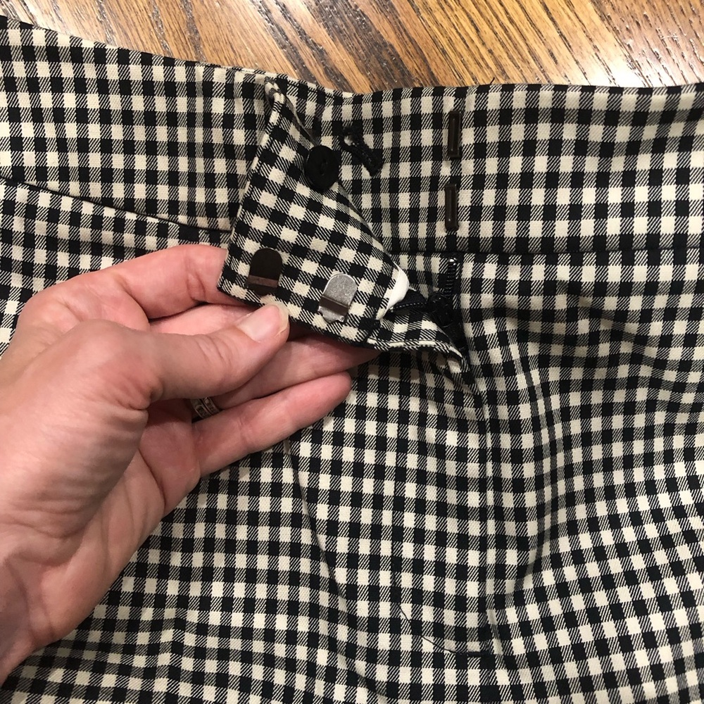 2/$30 Victor Alfaro Black White Check Plaid Ankle Pants Trousers Sz 10P - Picture 7 of 12